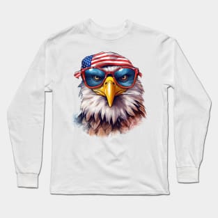 Cool American Eagle Portrait #5 Long Sleeve T-Shirt
